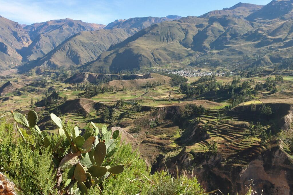 Colca Canyon with rugged mountainous terrain