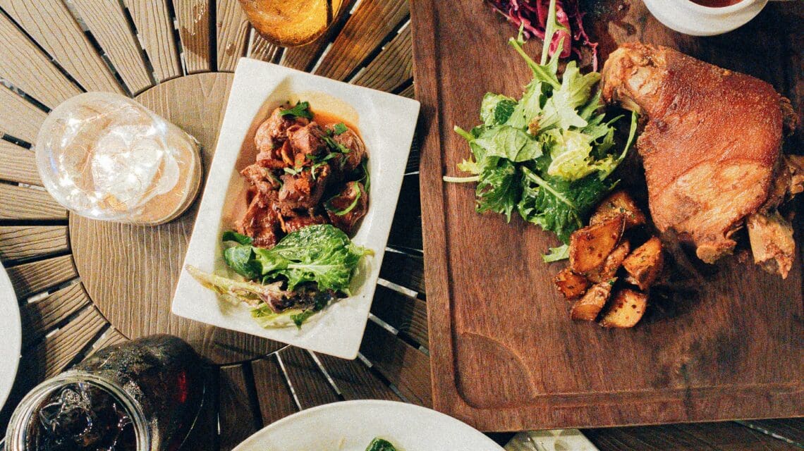 cooked food on white ceramic plate