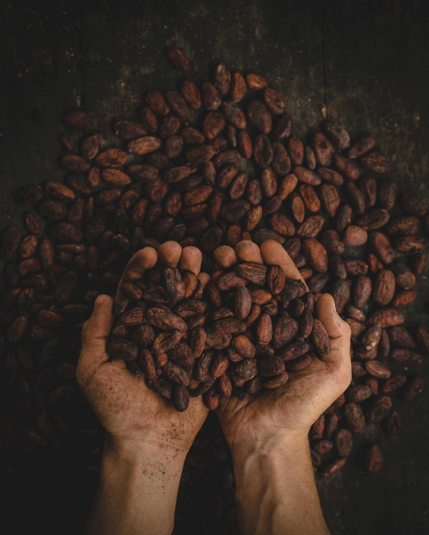handful of coffee beans